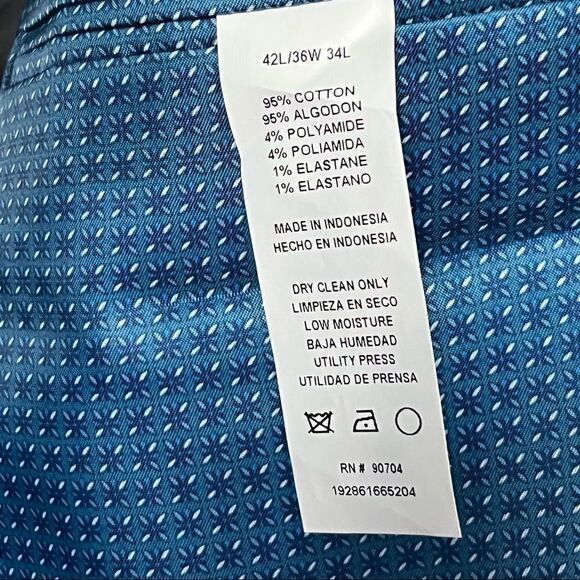 NWT Original Penguin Men’s Medium Blue Striped Sport Coat Size 42L - Picture 12 of 12